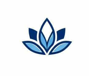 The logo features a simple geometric lily flower designed with clean, symmetrical lines to represent cleanliness, professionalism, and trust. PROMASTERS CLEANING CO. DAYTONA BEACH, FL VOLUSIA COUNTY AND FLAGLER COUNTY